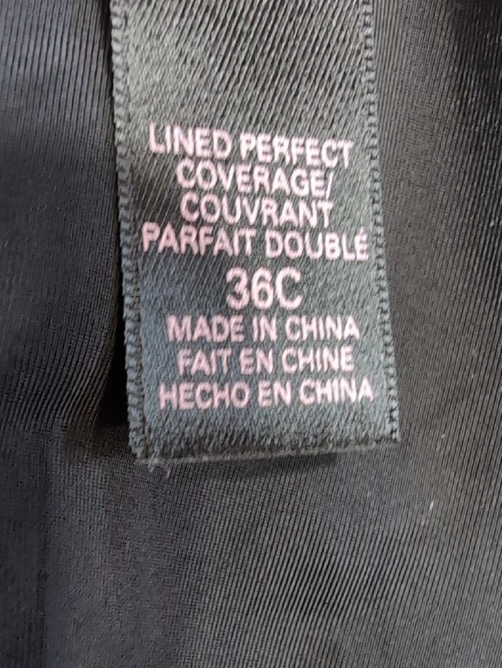 Victoria's Secret Black Lightly Padded T-Shirt Bra Adjustable Straps Size 36C - Picture 5 of 8